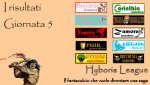 I risultati della quinta giornata