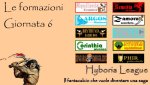 Le formazioni della sesta giornata