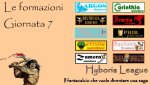 Le formazioni della settima giornata