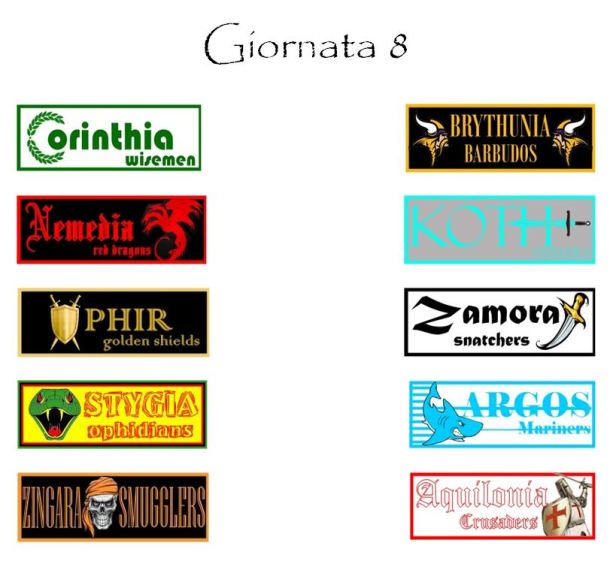 Gli incontri della prossima giornata