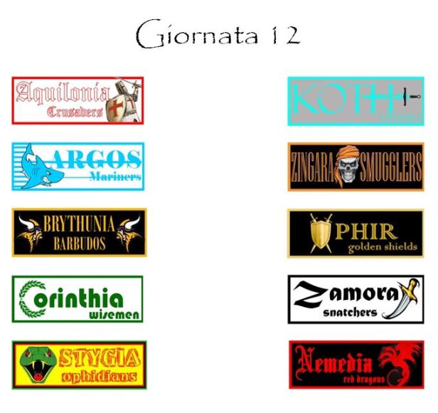 Le partite della prossima giornata