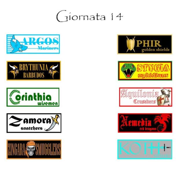 Le partite della prossima giornata