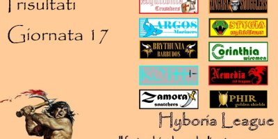 I risultati della diciassettesima giornata