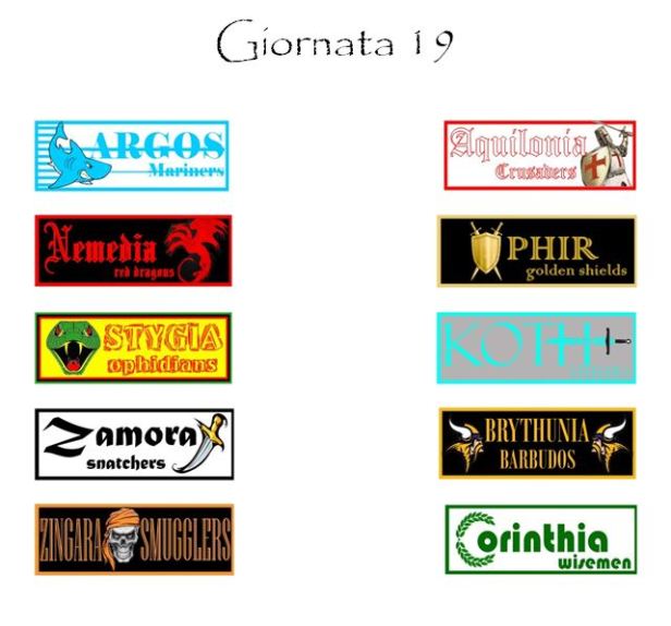 Le sfide della prossima giornata