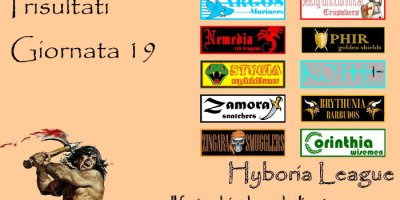 I risultati della diciannovesima giornata