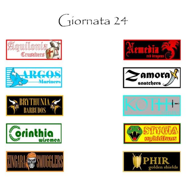 Gli incontri della prossima giornata