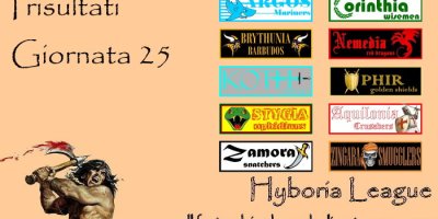 I risultati della venticinquesima giornata