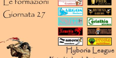 Le formazioni della ventisettesima giornata