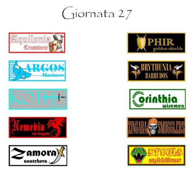 Il programma della prossima giornata