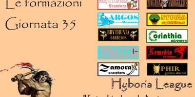 Le formazioni della trentacinquesima giornata