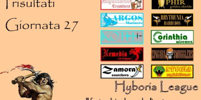 I risultati della ventisettesima giornata