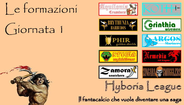 Le formazioni della prima giornata