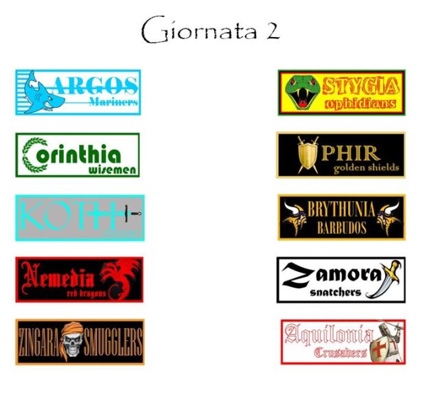 Le partite della prossima giornata