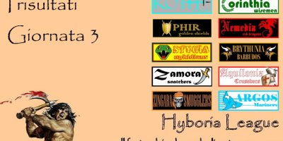 I risultati della terza giornata