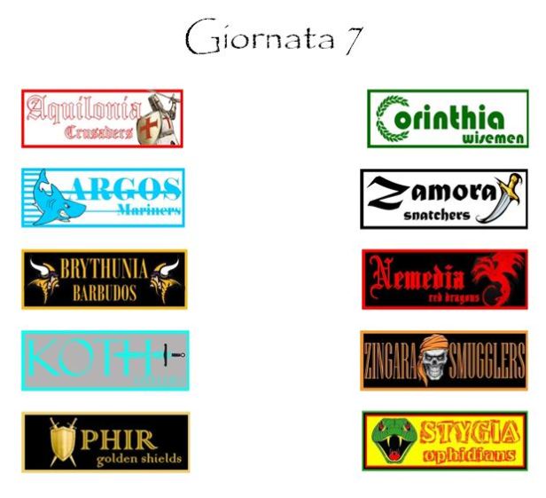 Le partite della prossima giornata