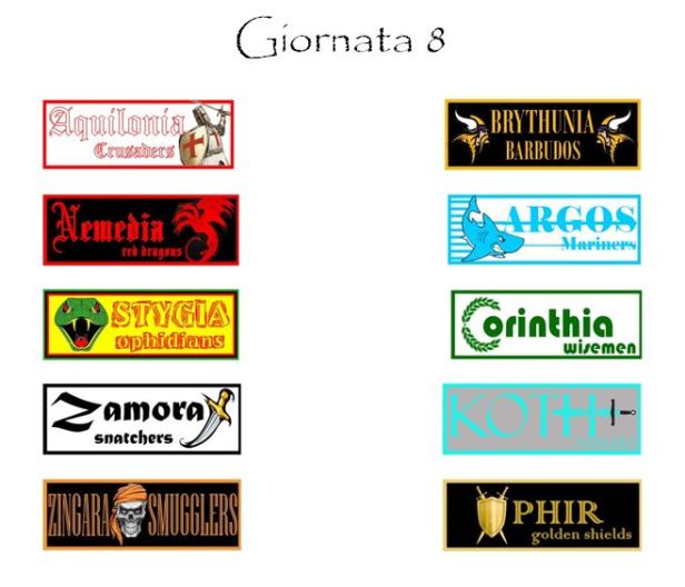 Gli incontri della prossima giornata