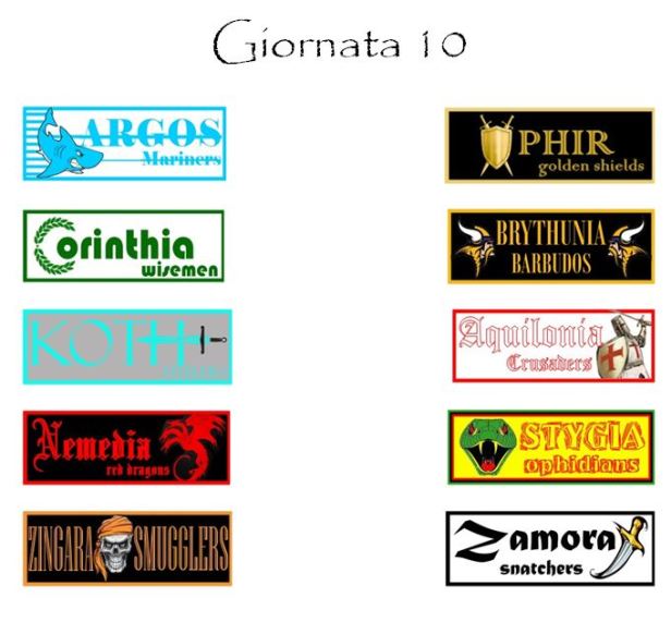 Le partite della prossima giornata