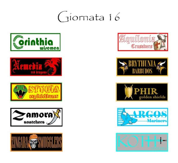 Gli incontri della prossima giornata