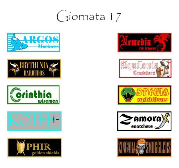 Le partite della prossima giornata