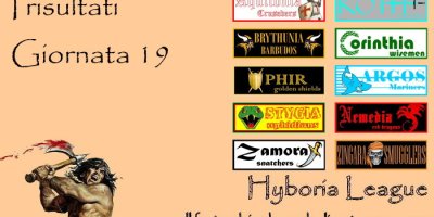 I risultati della diciannovesima giornata