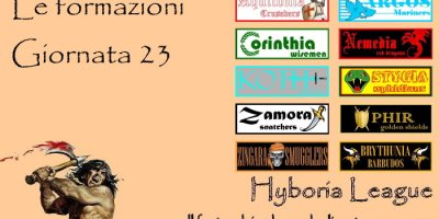 Le formazioni della ventitreesima giornata