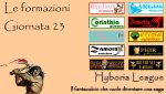 Le formazioni della ventitreesima giornata