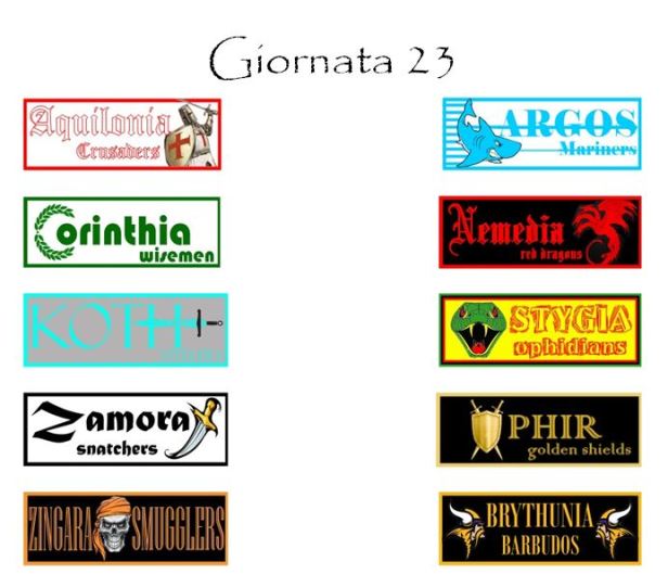 Le partite della prossima giornata