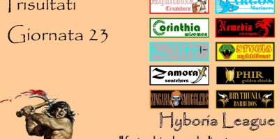 I risultati della ventitreesima giornata