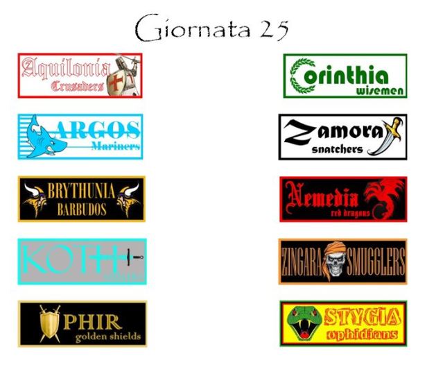 Gli incontri della prossima giornata