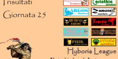 I risultati della venticinquesima giornata