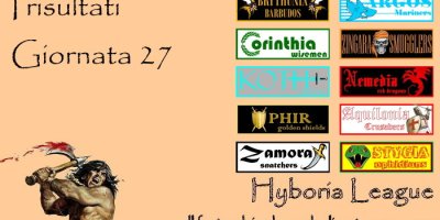 I risultati della ventisettesima giornata