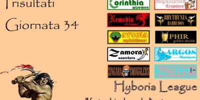 I risultati della trentaquattresima giornata