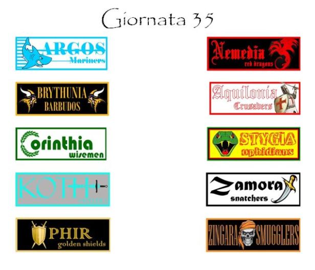 Le gare della prossima giornata