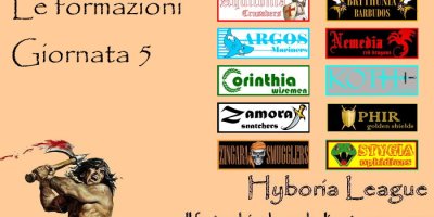 Le formazioni della quinta giornata