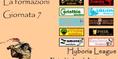 Le formazioni della settima giornata