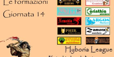 Le formazioni della quattordicesima giornata