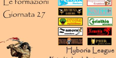 Le formazioni della ventisettesima giornata