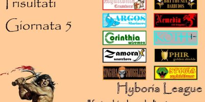 I risultati della quinta giornata