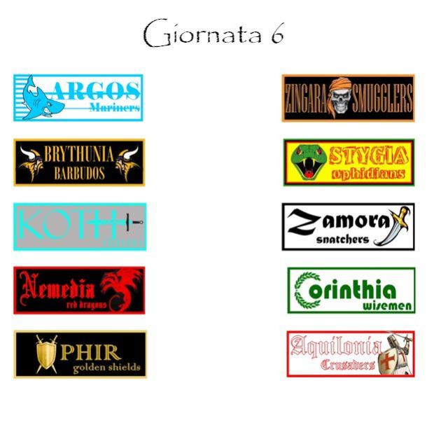 Gli incontri della prossima giornata