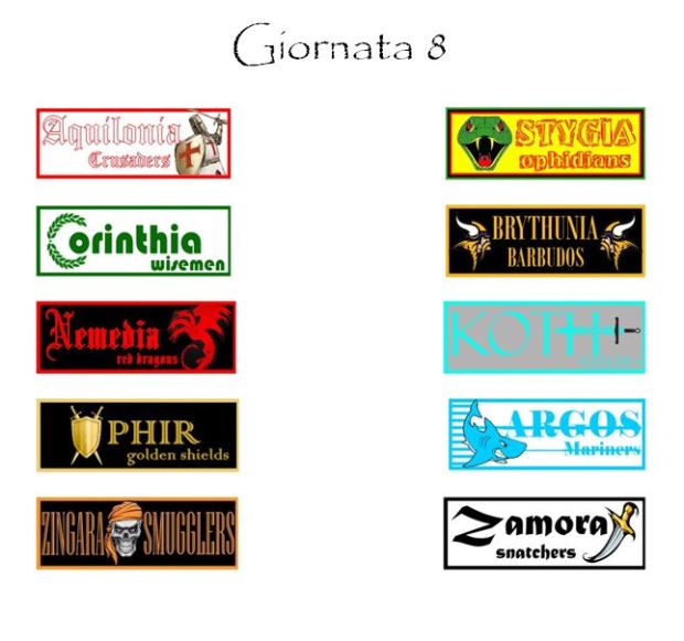 Le partite della prossima giornata
