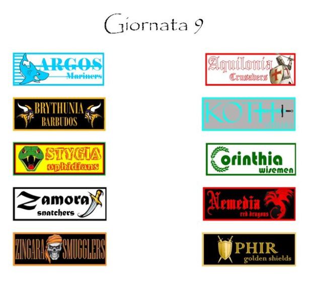 Le gare della prossima giornata