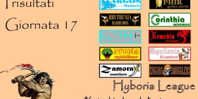 I risultati della diciassettesima giornata