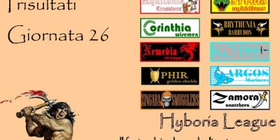 I risultati della ventiseiesima giornata