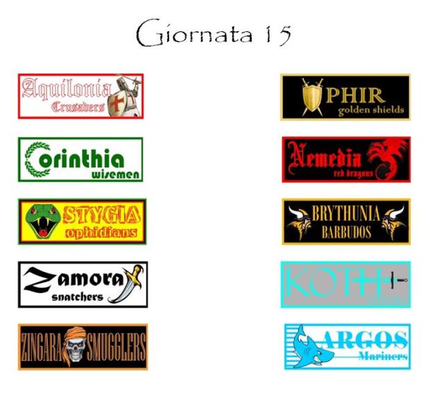 Gli incontri della prossima giornata