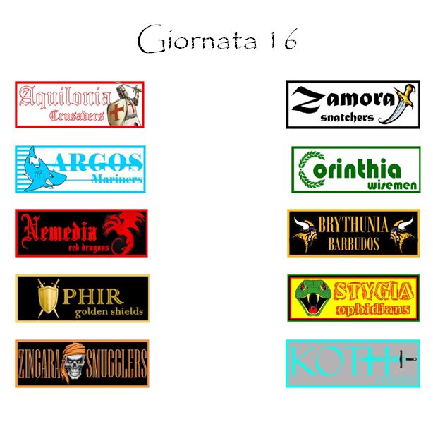 Le partite della prossima giornata