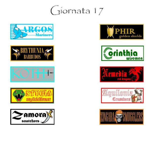 Gli incontri della prossima giornata