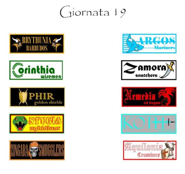 Gli incontri della prossima giornata