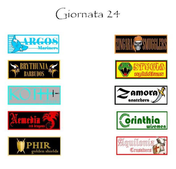 Gli incontri della prossima giornata