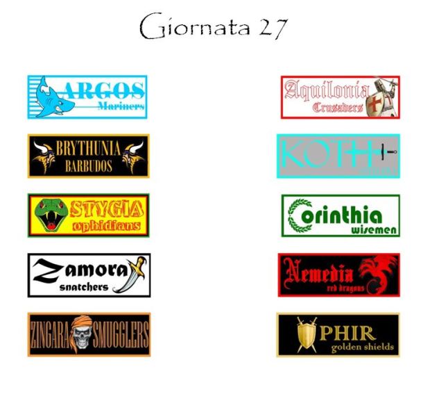 Gli incontri della prossima giornata