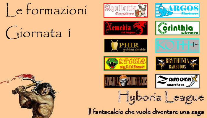 Le formazioni della prima giornata